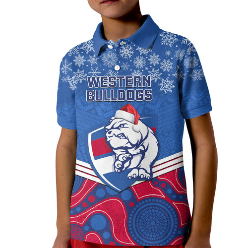 custom-bulldogs-football-christmas-kid-polo-shirt-merry-xmas-2023-mix-aboriginal-art
