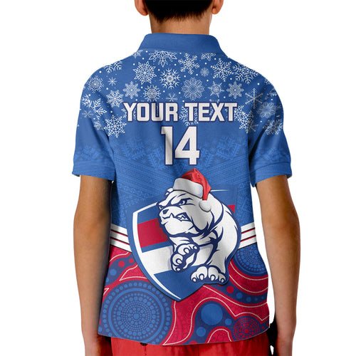 custom-bulldogs-football-christmas-kid-polo-shirt-merry-xmas-2023-mix-aboriginal-art