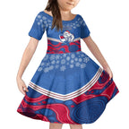 custom-bulldogs-football-christmas-kid-short-sleeve-dress-merry-xmas-2023-mix-aboriginal-art