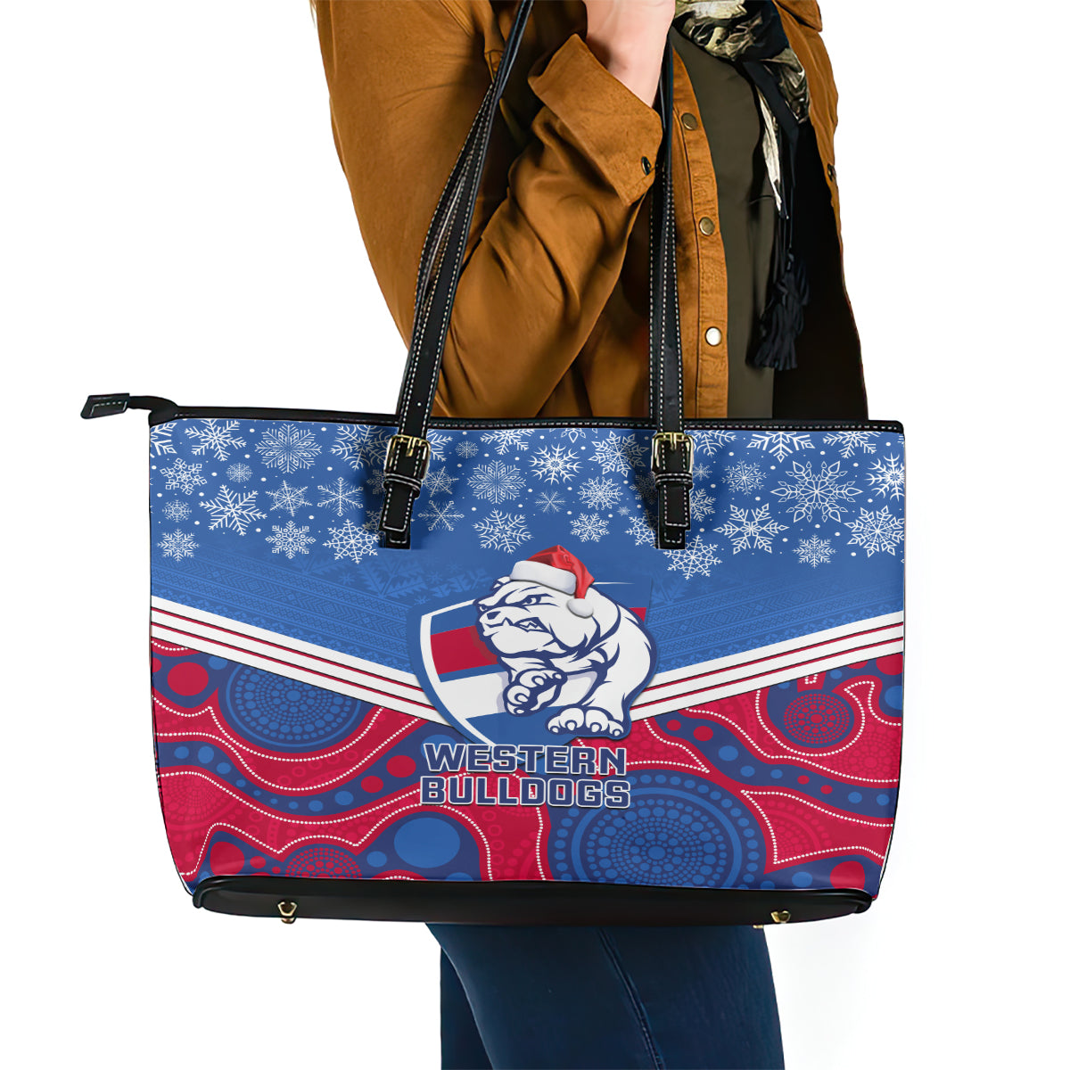 custom-bulldogs-football-christmas-leather-tote-bag-merry-xmas-2023-mix-aboriginal-art