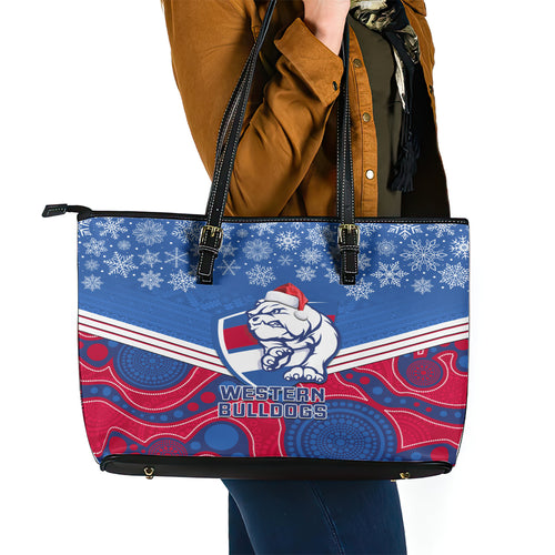 custom-bulldogs-football-christmas-leather-tote-bag-merry-xmas-2023-mix-aboriginal-art