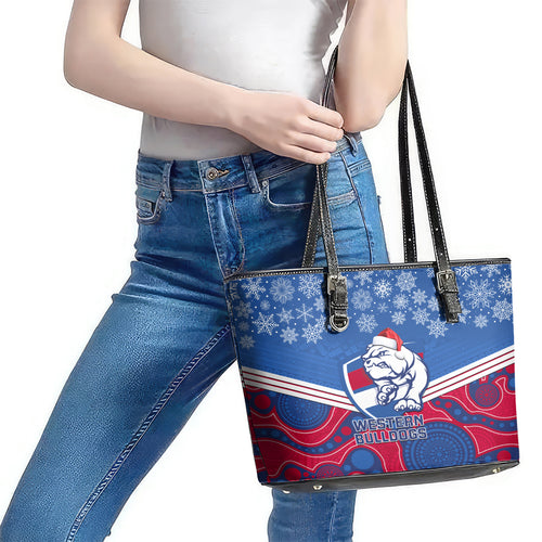 custom-bulldogs-football-christmas-leather-tote-bag-merry-xmas-2023-mix-aboriginal-art