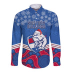 custom-bulldogs-football-christmas-long-sleeve-button-shirt-merry-xmas-2023-mix-aboriginal-art