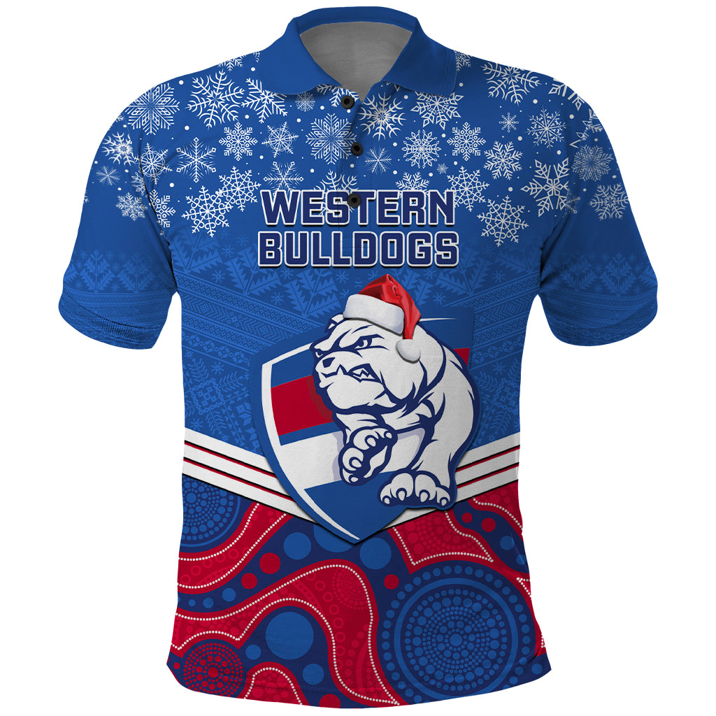custom-bulldogs-football-christmas-polo-shirt-merry-xmas-2023-mix-aboriginal-art