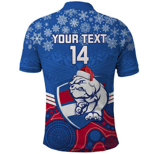 custom-bulldogs-football-christmas-polo-shirt-merry-xmas-2023-mix-aboriginal-art