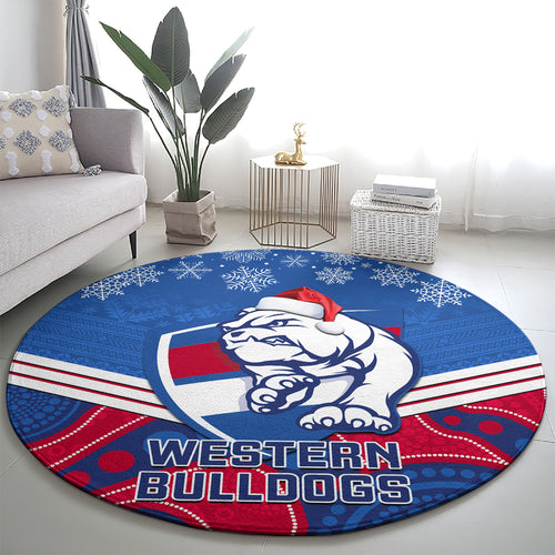 custom-bulldogs-football-christmas-round-carpet-merry-xmas-2023-mix-aboriginal-art