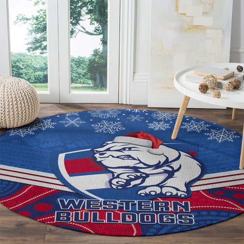 custom-bulldogs-football-christmas-round-carpet-merry-xmas-2023-mix-aboriginal-art