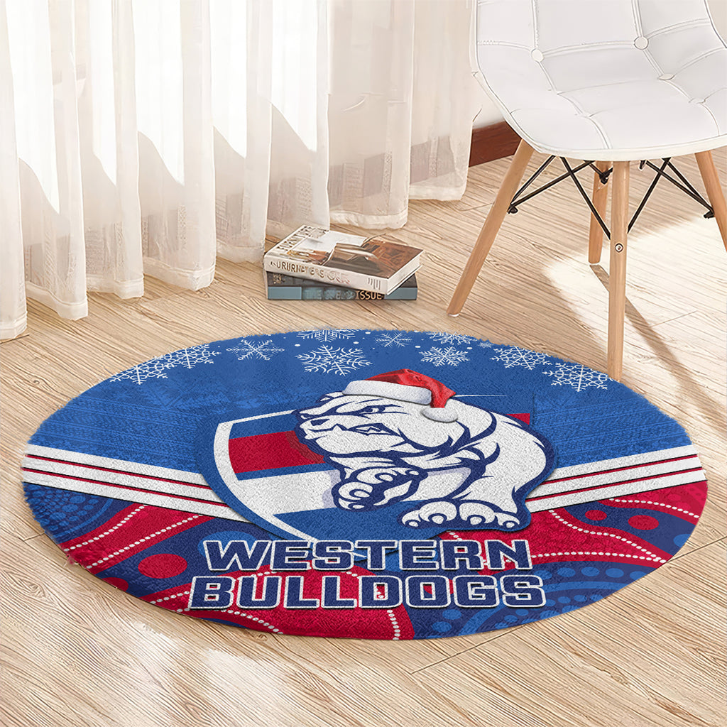 custom-bulldogs-football-christmas-round-carpet-merry-xmas-2023-mix-aboriginal-art