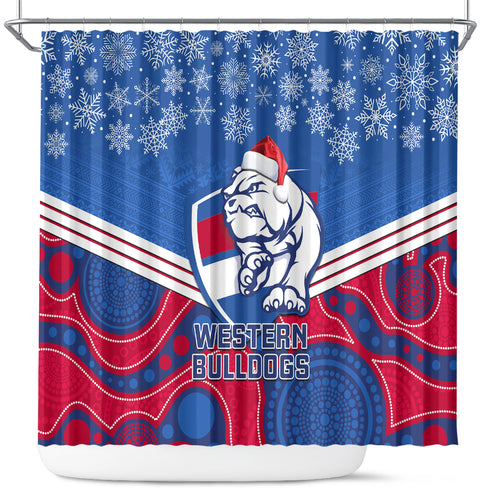 custom-bulldogs-football-christmas-shower-curtain-merry-xmas-2023-mix-aboriginal-art