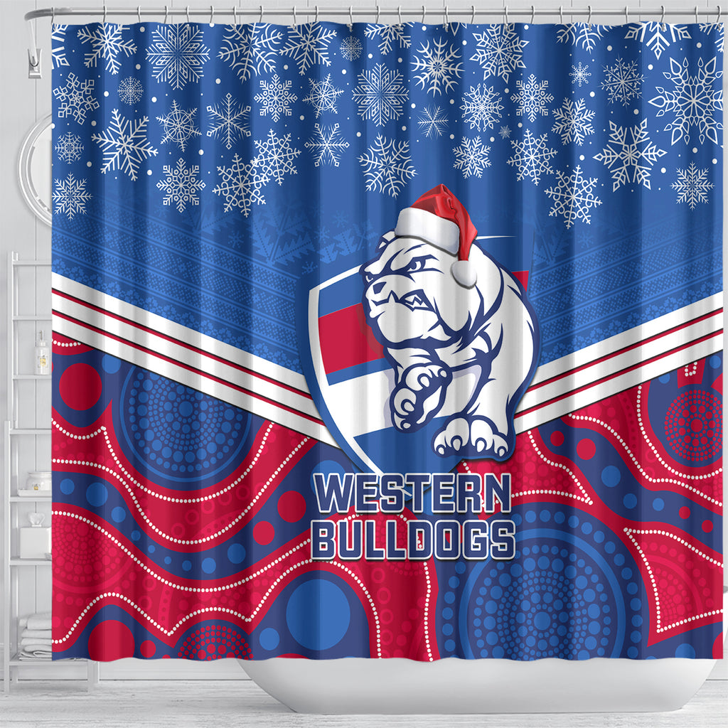 custom-bulldogs-football-christmas-shower-curtain-merry-xmas-2023-mix-aboriginal-art