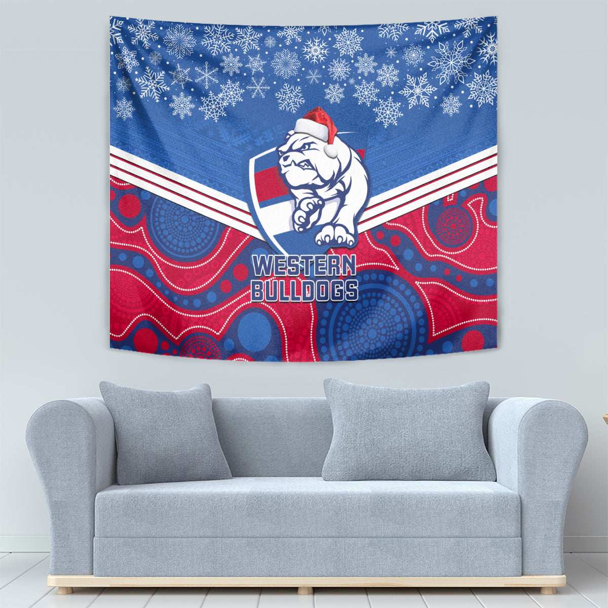 custom-bulldogs-football-christmas-tapestry-merry-xmas-2023-mix-aboriginal-art