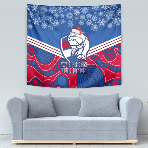 custom-bulldogs-football-christmas-tapestry-merry-xmas-2023-mix-aboriginal-art