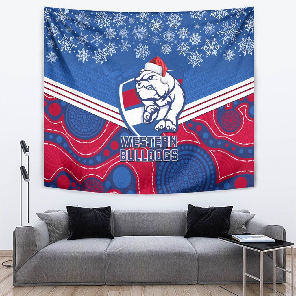 custom-bulldogs-football-christmas-tapestry-merry-xmas-2023-mix-aboriginal-art