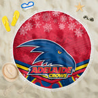 custom-adelaide-crows-football-christmas-beach-blanket-merry-xmas-2023-mix-aboriginal-art