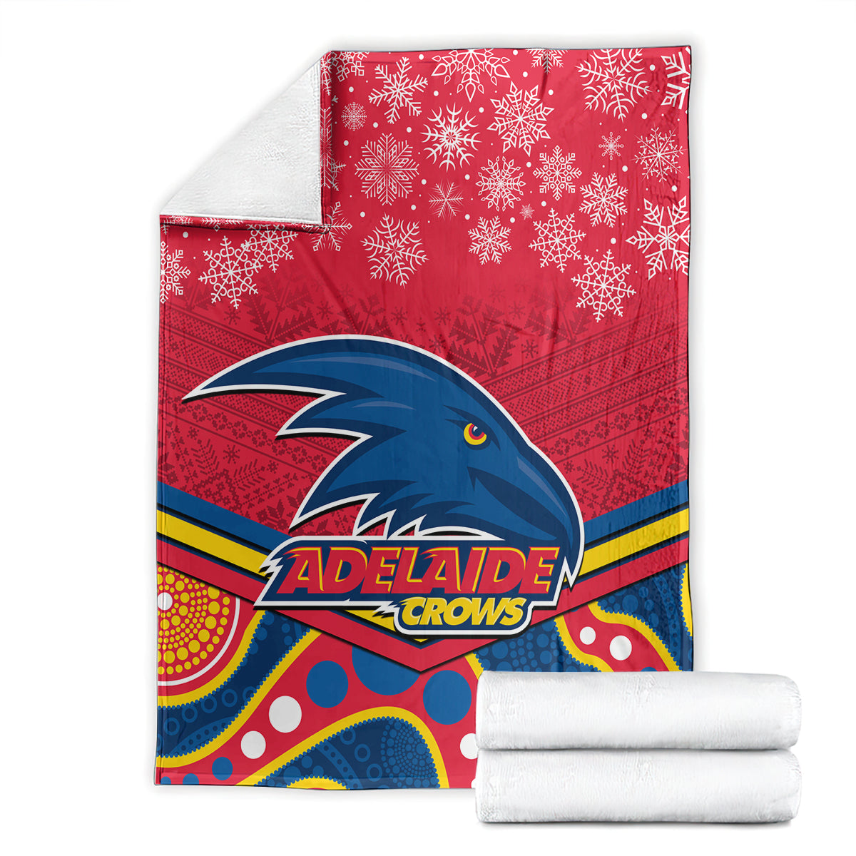 custom-adelaide-crows-football-christmas-blanket-merry-xmas-2023-mix-aboriginal-art