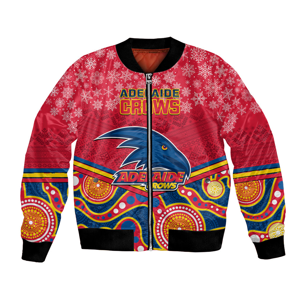 custom-adelaide-crows-football-christmas-bomber-jacket-merry-xmas-2023-mix-aboriginal-art