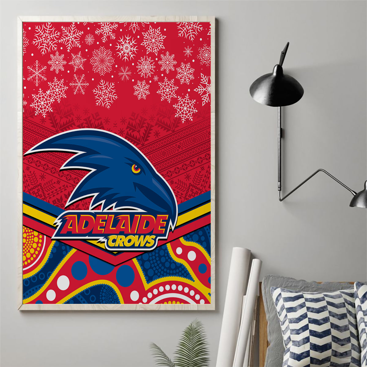 custom-adelaide-crows-football-christmas-canvas-wall-art-merry-xmas-2023-mix-aboriginal-art