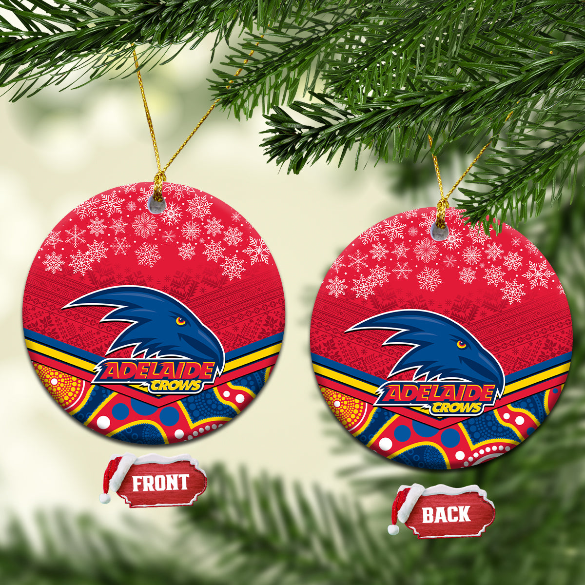 adelaide-crows-football-christmas-ceramic-ornament-merry-xmas-2023-mix-aboriginal-art