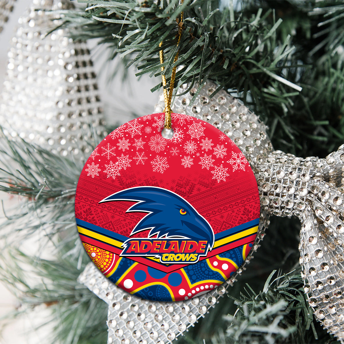 adelaide-crows-football-christmas-ceramic-ornament-merry-xmas-2023-mix-aboriginal-art