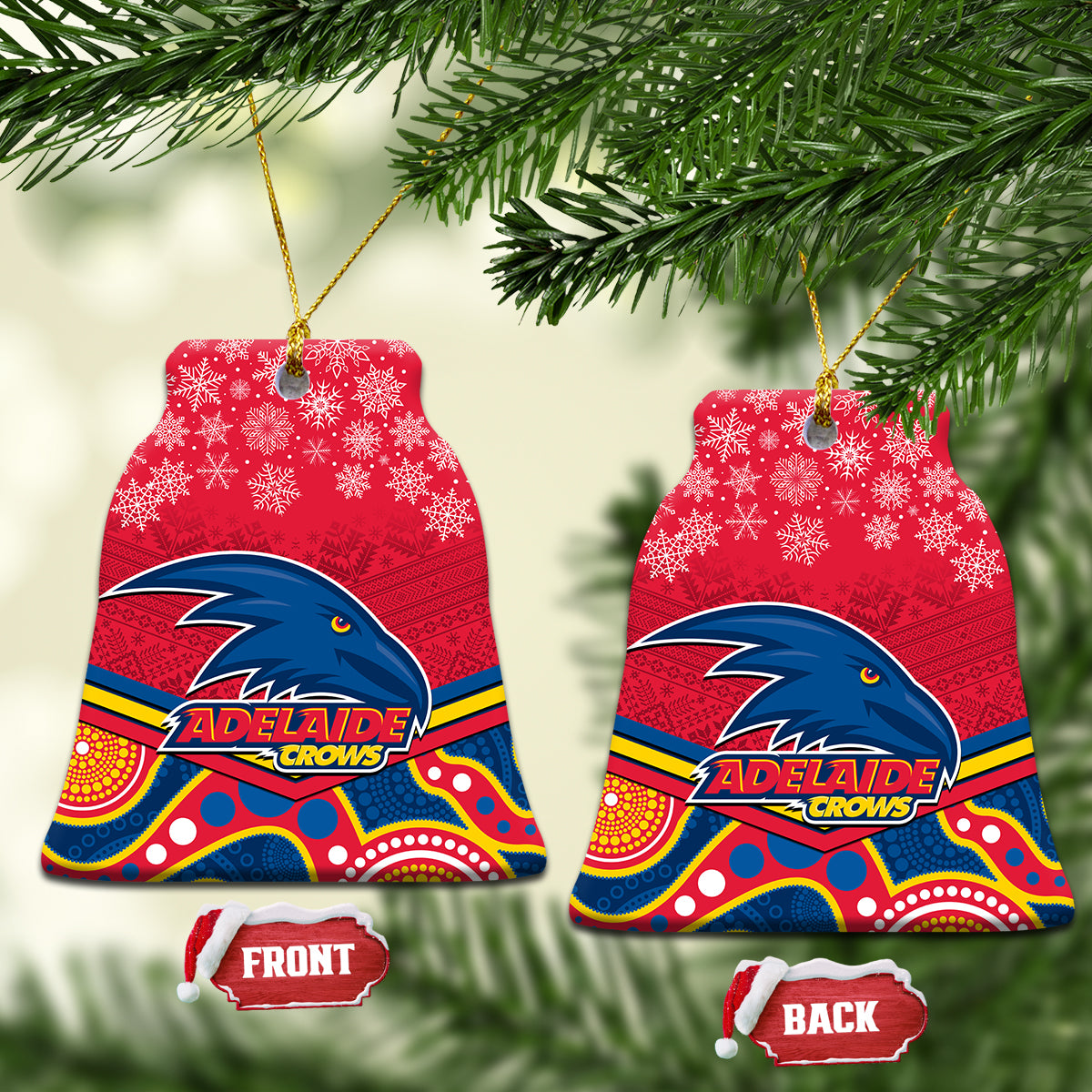 adelaide-crows-football-christmas-ceramic-ornament-merry-xmas-2023-mix-aboriginal-art