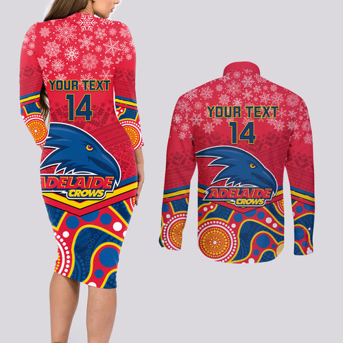 custom-adelaide-crows-football-christmas-couples-matching-long-sleeve-bodycon-dress-and-long-sleeve-button-shirt-merry-xmas-2023-mix-aboriginal-art