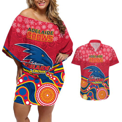 custom-adelaide-crows-football-christmas-couples-matching-off-shoulder-short-dress-and-hawaiian-shirt-merry-xmas-2023-mix-aboriginal-art