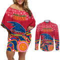 custom-adelaide-crows-football-christmas-couples-matching-off-shoulder-short-dress-and-long-sleeve-button-shirt-merry-xmas-2023-mix-aboriginal-art