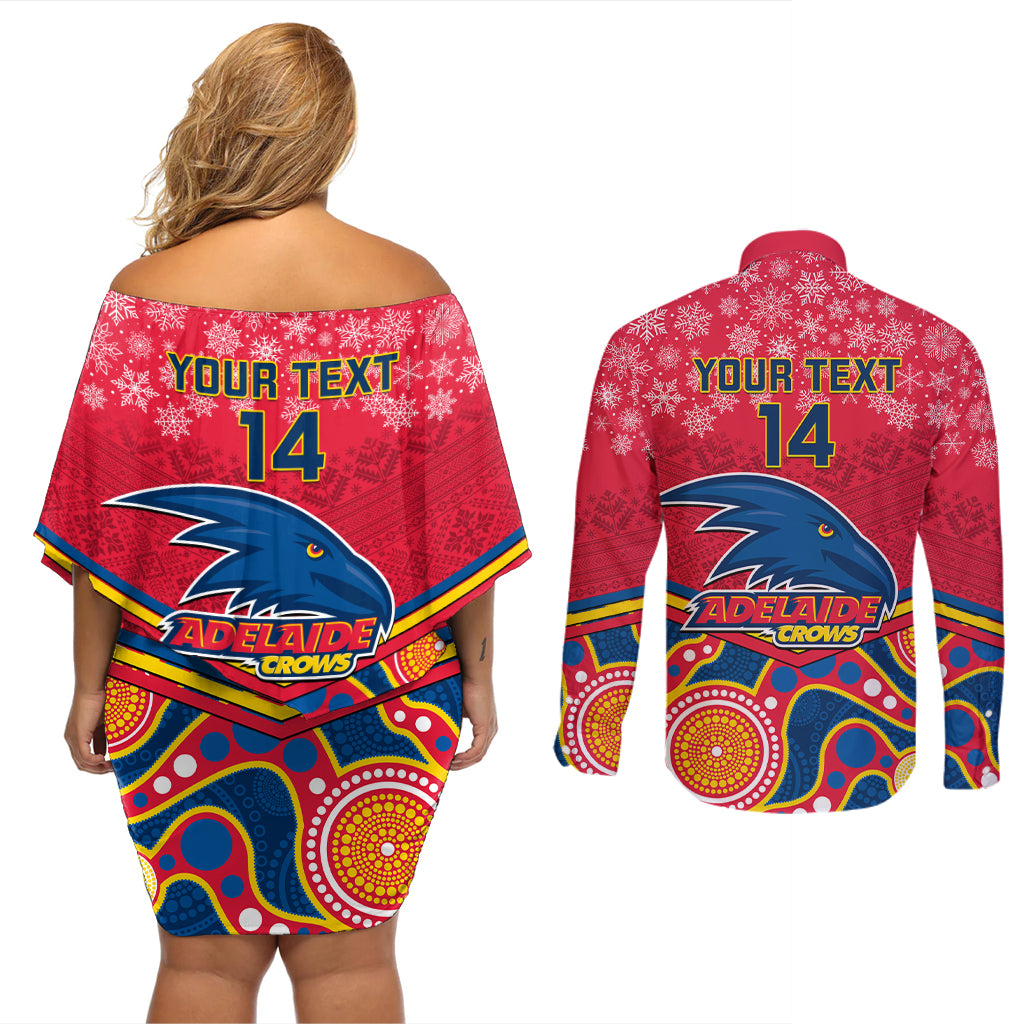 custom-adelaide-crows-football-christmas-couples-matching-off-shoulder-short-dress-and-long-sleeve-button-shirt-merry-xmas-2023-mix-aboriginal-art