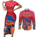 custom-adelaide-crows-football-christmas-couples-matching-short-sleeve-bodycon-dress-and-long-sleeve-button-shirt-merry-xmas-2023-mix-aboriginal-art