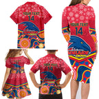custom-adelaide-crows-football-christmas-family-matching-long-sleeve-bodycon-dress-and-hawaiian-shirt-merry-xmas-2023-mix-aboriginal-art