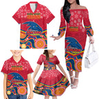 custom-adelaide-crows-football-christmas-family-matching-off-shoulder-long-sleeve-dress-and-hawaiian-shirt-merry-xmas-2023-mix-aboriginal-art
