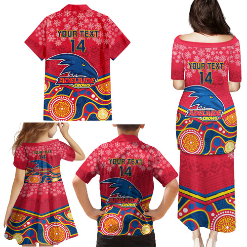custom-adelaide-crows-football-christmas-family-matching-puletasi-dress-and-hawaiian-shirt-merry-xmas-2023-mix-aboriginal-art