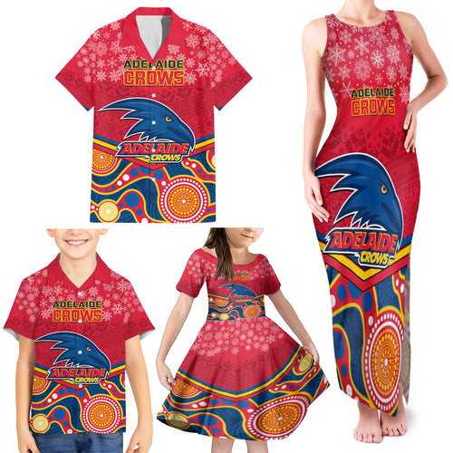 custom-adelaide-crows-football-christmas-family-matching-tank-maxi-dress-and-hawaiian-shirt-merry-xmas-2023-mix-aboriginal-art