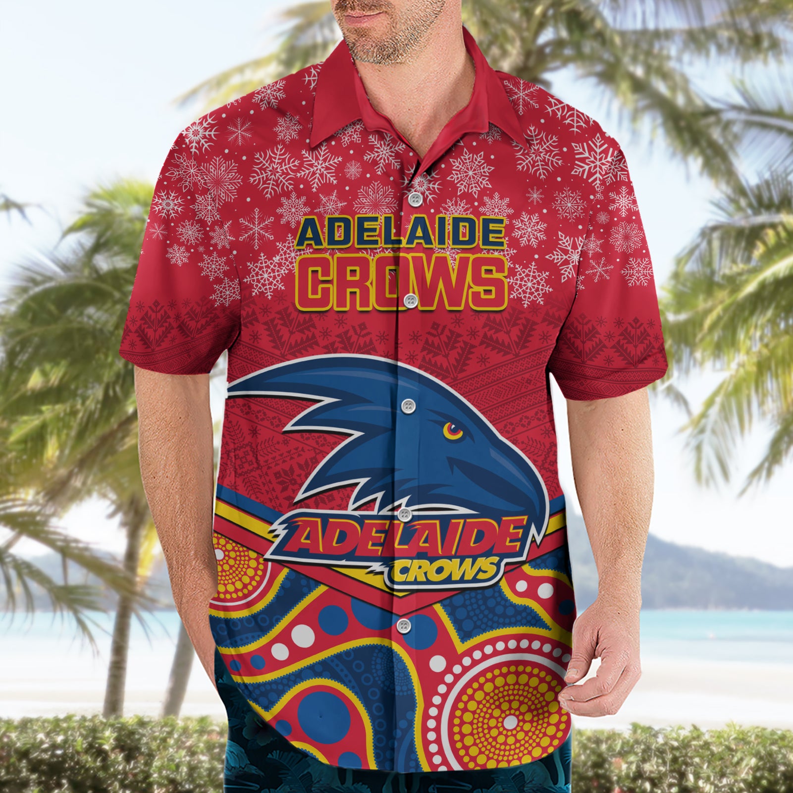 custom-adelaide-crows-football-christmas-hawaiian-shirt-merry-xmas-2023-mix-aboriginal-art