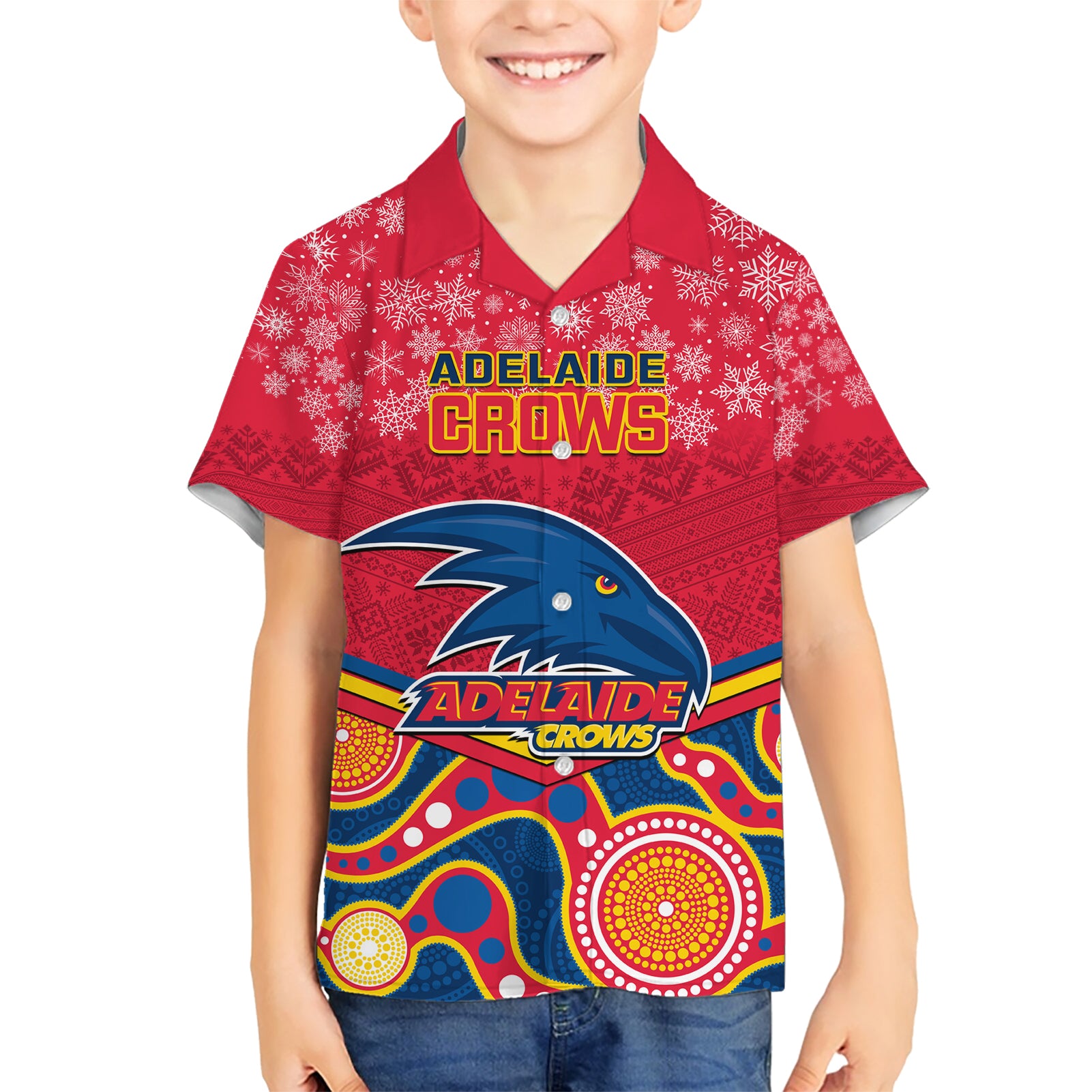 custom-adelaide-crows-football-christmas-kid-hawaiian-shirt-merry-xmas-2023-mix-aboriginal-art