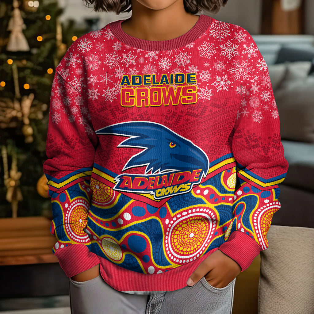 custom-adelaide-crows-football-christmas-kid-ugly-christmas-sweater-merry-xmas-2023-mix-aboriginal-art
