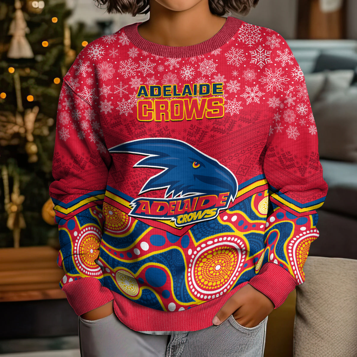 custom-adelaide-crows-football-christmas-kid-ugly-christmas-sweater-merry-xmas-2023-mix-aboriginal-art