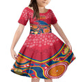 custom-adelaide-crows-football-christmas-kid-short-sleeve-dress-merry-xmas-2023-mix-aboriginal-art
