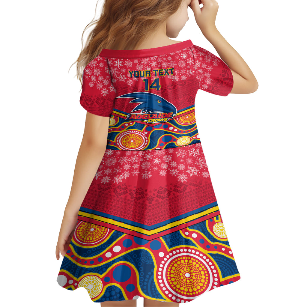 custom-adelaide-crows-football-christmas-kid-short-sleeve-dress-merry-xmas-2023-mix-aboriginal-art