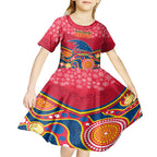 custom-adelaide-crows-football-christmas-kid-short-sleeve-dress-merry-xmas-2023-mix-aboriginal-art