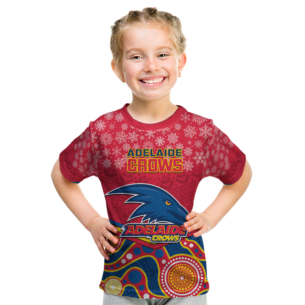 custom-adelaide-crows-football-christmas-kid-t-shirt-merry-xmas-2023-mix-aboriginal-art