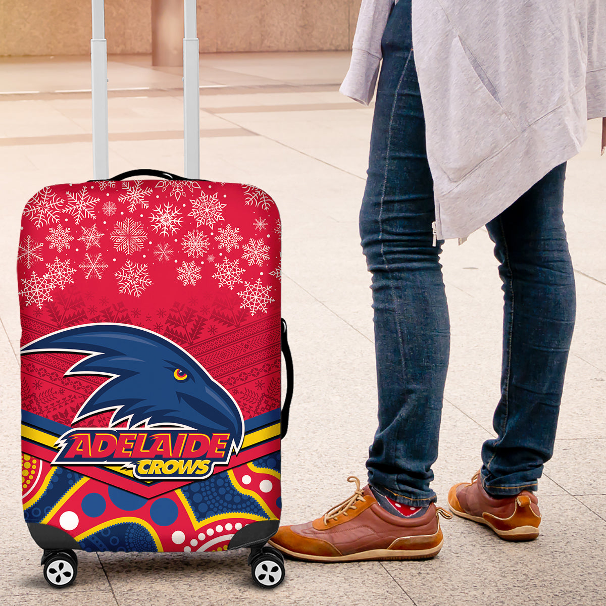 custom-adelaide-crows-football-christmas-luggage-cover-merry-xmas-2023-mix-aboriginal-art
