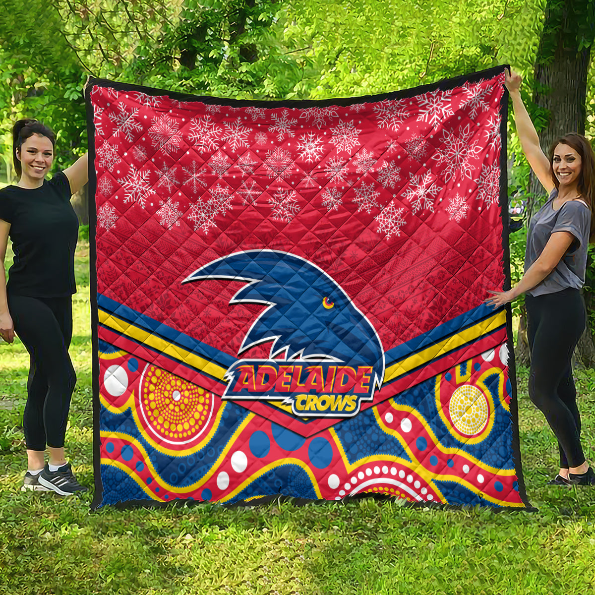 custom-adelaide-crows-football-christmas-quilt-merry-xmas-2023-mix-aboriginal-art