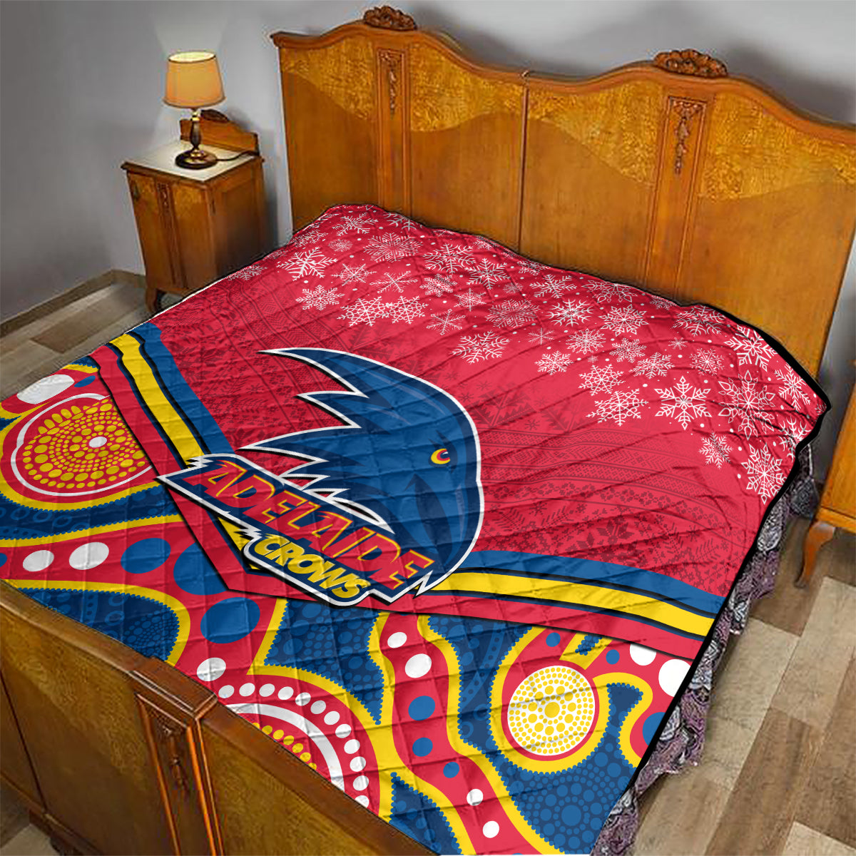 custom-adelaide-crows-football-christmas-quilt-merry-xmas-2023-mix-aboriginal-art