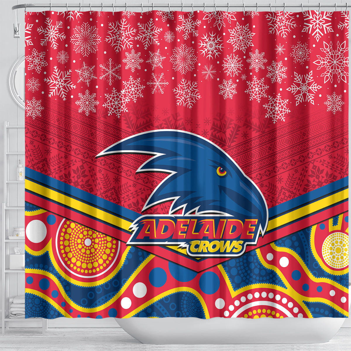 custom-adelaide-crows-football-christmas-shower-curtain-merry-xmas-2023-mix-aboriginal-art