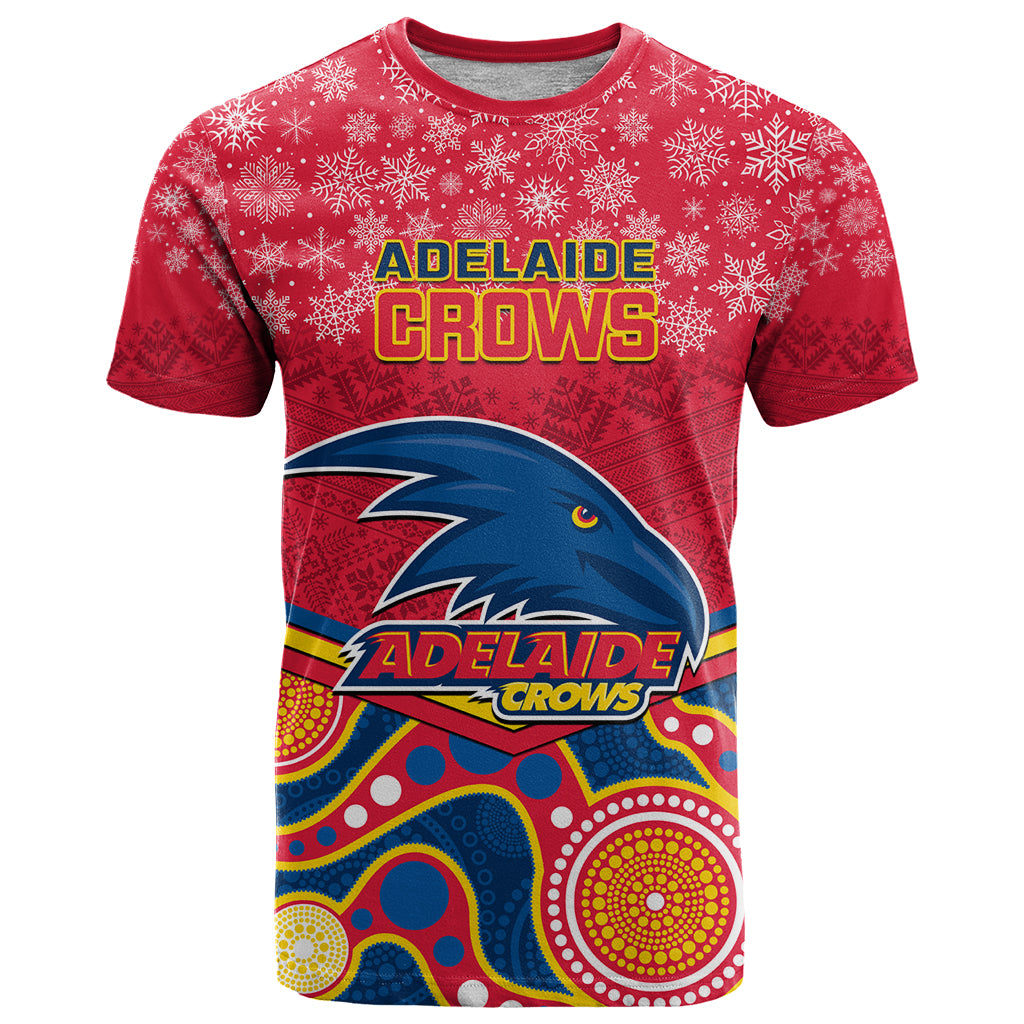custom-adelaide-crows-football-christmas-t-shirt-merry-xmas-2023-mix-aboriginal-art