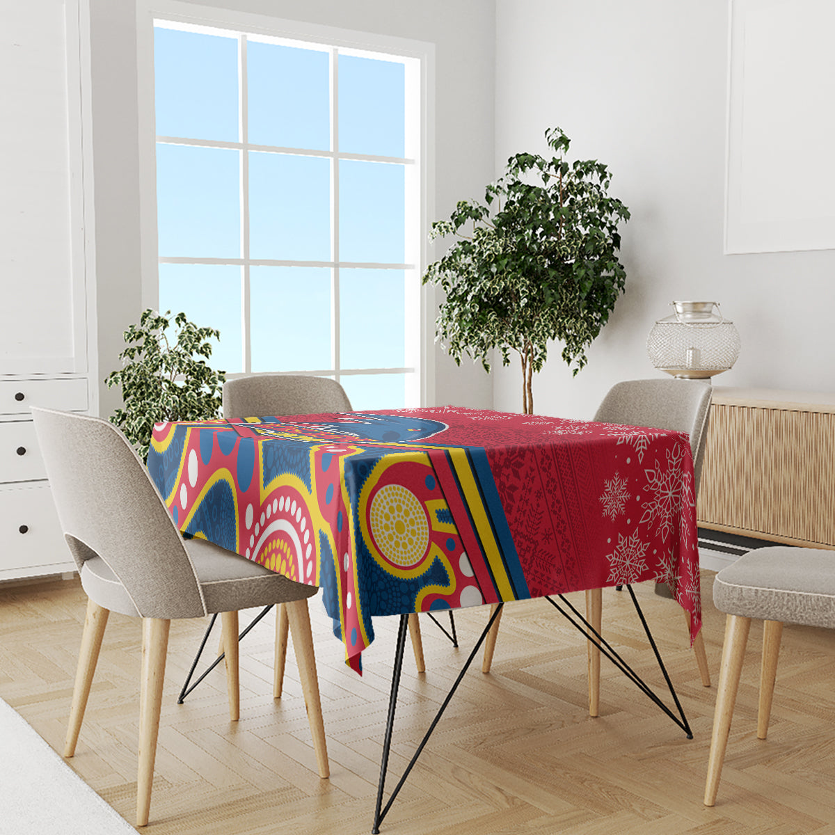 custom-adelaide-crows-football-christmas-tablecloth-merry-xmas-2023-mix-aboriginal-art
