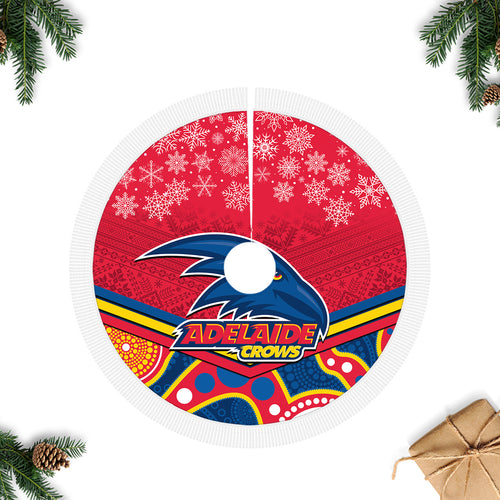 adelaide-crows-football-christmas-tree-skirt-merry-xmas-2023-mix-aboriginal-art