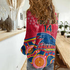 custom-adelaide-crows-football-christmas-women-casual-shirt-merry-xmas-2023-mix-aboriginal-art