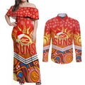 custom-suns-football-christmas-couples-matching-off-shoulder-maxi-dress-and-long-sleeve-button-shirt-merry-xmas-2023-mix-aboriginal-art